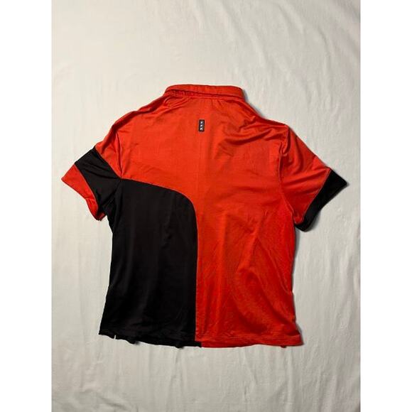 Jamie Sadock Performance Golf Polo Womens Large Quarter Zip Orange Black 92499 - Picture 4 of 8